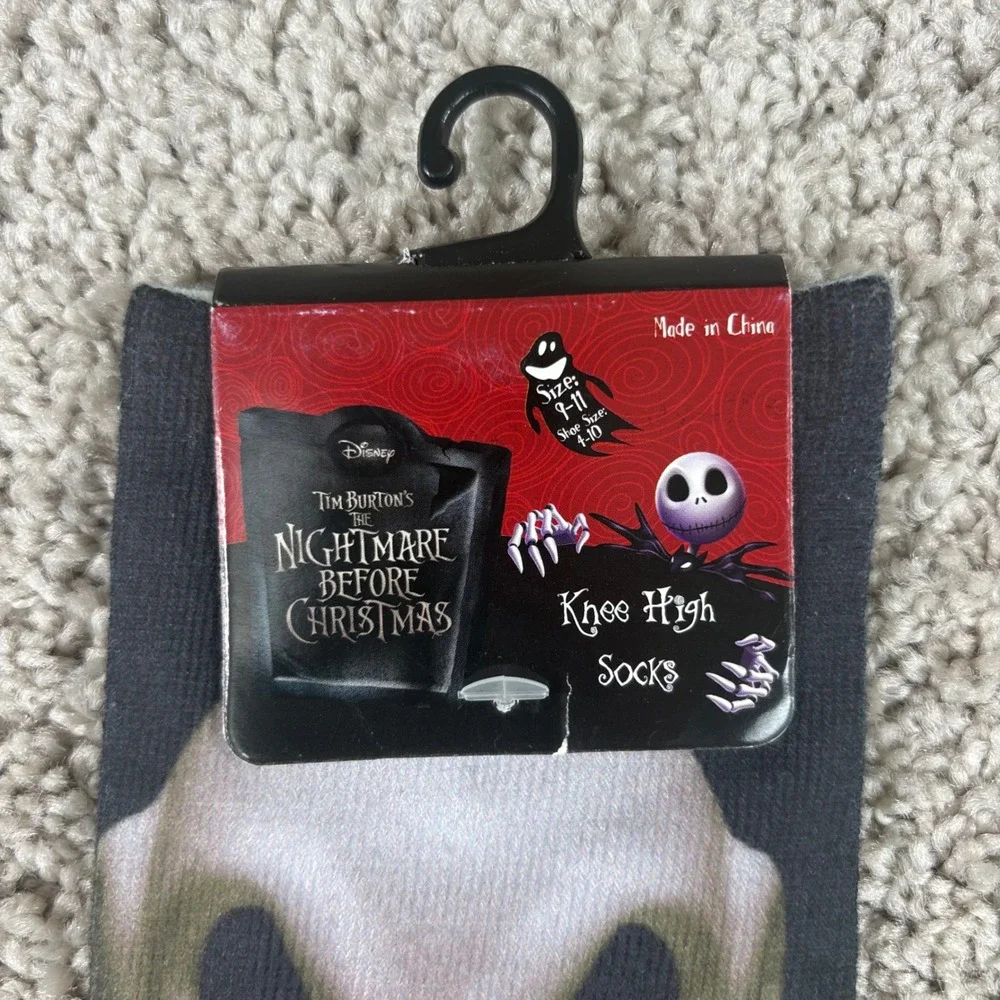 Disney Nightmare Before Christmas Knee High Socks Womens 9-11 Jack Skellington